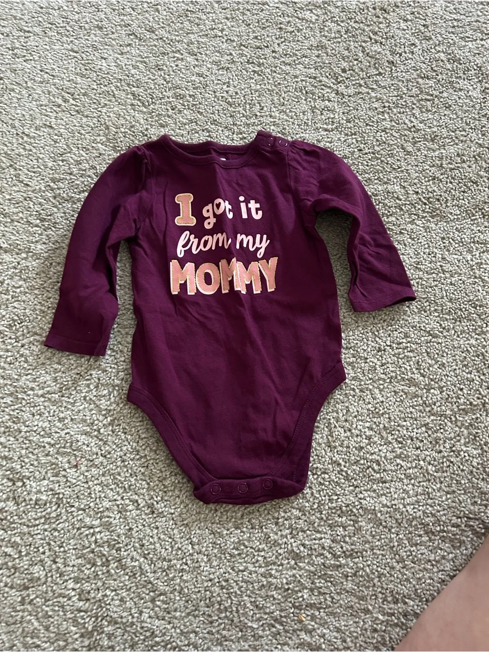 Garanimals 6-9 Month Purple Mommy Onesie